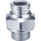 SMC - KQB2H16-G04  RACOR METÁLICO RECTO MACHO HEXAGONAL  Ø16 G 1/2