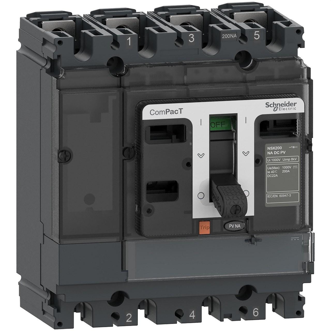 Schneider Electric - Interruptor en carga ComPacT NSX250NA DCPV 4P 200A