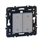 LEGRAND - Comando de 4 escenarios inalámbrico sin pilas Valena Next w/Netatmo - Aluminio