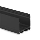 JISO - Disipador de calor Huelva L IP44 exterior aluminio superficie /Suspensión 2 metros para tiras LED IP20/IP65 color negro garantía 5 años