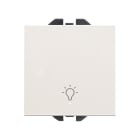SIMON - PULSADOR CON GRABADO LUZ 10A 230V~ CON LUMINOSO INCORPORADO Y SISTEMA DE EMBORNAMIENTO RÁPIDO BLANCO
