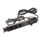 LEGRAND - Incara Tower 60mm para empotrar. 3x2P+T/USB A+C/2xRJ45. Cable 2m. Metálico