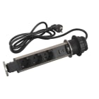 LEGRAND - Incara Tower 60mm para empotrar. 3x2P+T/USB A+C. Cable 2m. Metálico