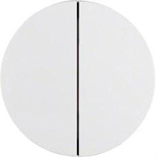 HAGER - TECLA DOBLE AM R1 BLANCO POLAR BRILLO