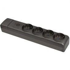 SOLERA - BASE MÚLTIPLE DE 4 TOMAS 2P+T, 16A 250V~.  CON INT