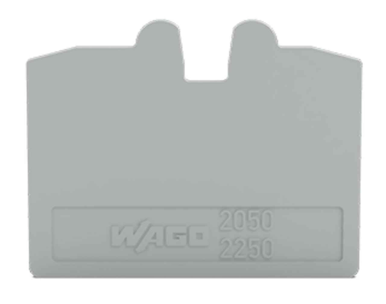 WAGO - Placa final e intermedia;espesor 1,1 mm;gris