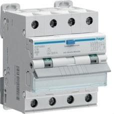 HAGER - INTERRUPTOR AUTOMÁTICO DIFERENCIAL 4PS 6KA C-16A 3