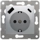 BJC - VIVA, SCHUKO USB, PLATA LUNA