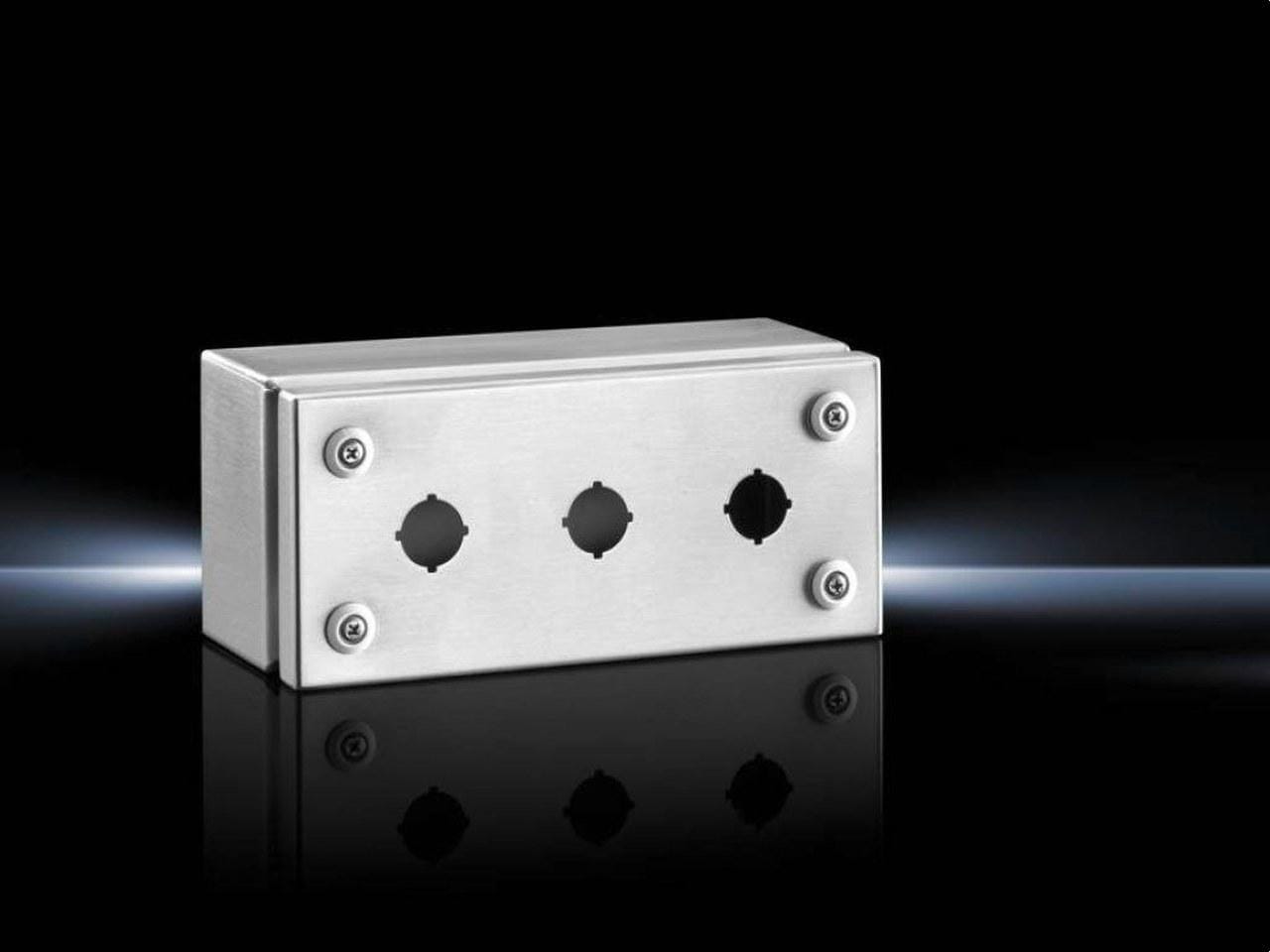 RITTAL - Caja pulsador acero inoxidable IP66 para 3 pulsador diámetro 22,5mm