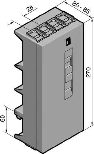 RITTAL - Adaptador conexión 250A 690V salida arriba / abajo 4P