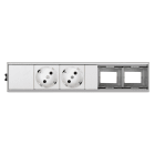 SIMON - Puesto de trabajo Ofiblock Compact SIMON K45 con 2 schukos + 2 troqueles LP blanco RAL9003