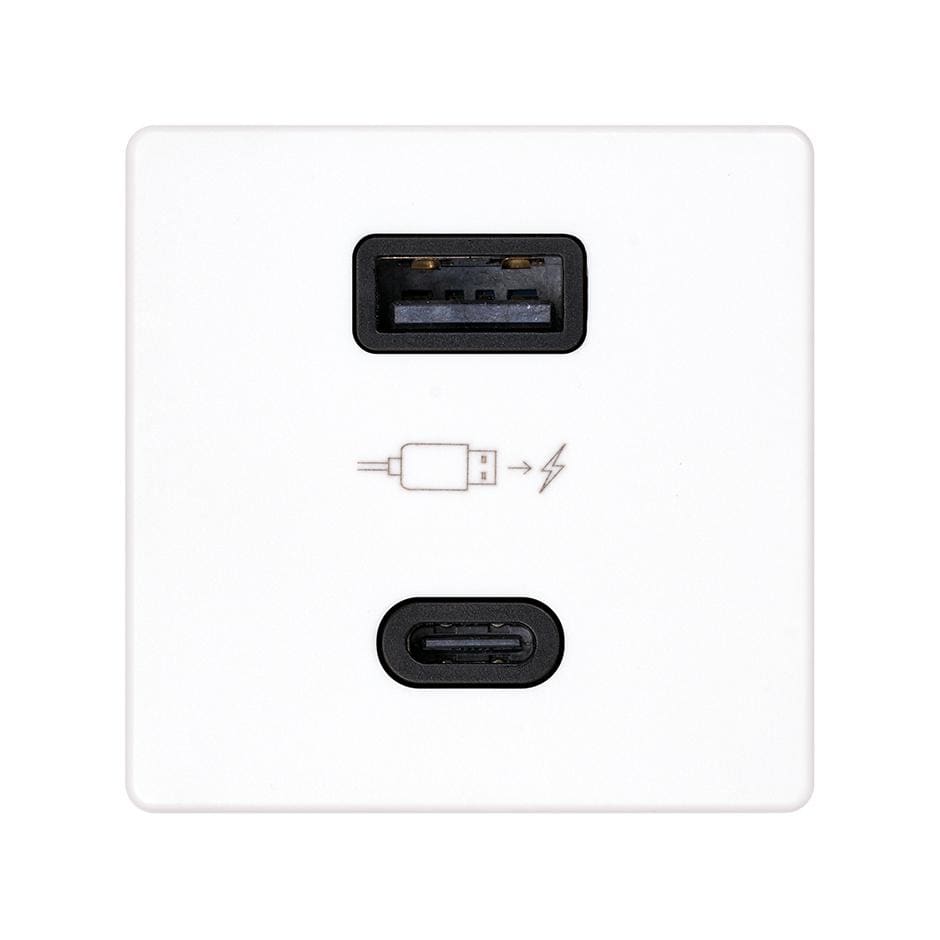 SIMON - Cargador USB doble A+C 30W Power Delivery SERIE 27 - EMPOTRAR