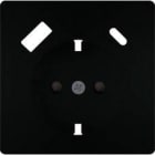 BJC - STYLE, TAPA BASE ENCHUFE SEGURIDAD 2 USB  AC NEGRO MATE