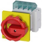 SIEMENS - INTERRUP. PPAL/EMERG. 3 POLOS IU=16, P/AC-23A PARA 400V=7,5KW 1 NA+1 NC; FIJACION FRONTAL FIJACION T
