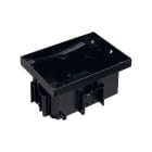 SIMON - Cubeta caja de suelo estanca Simon K45 IP66 suelo de pavimento para unidad portamecanismos con tapa para 2 funciones negro