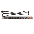 TELEVES - Regleta para Rack 19'' 1U, con 8 enchufes IEC C13