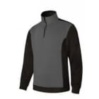 VELILLA - SUDADERA BICOLOR CON MEDIA CREMALLERA GRIS/NEGRO T-3XL