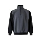 VELILLA - SUDADERA BICOLOR CON MEDIA CREMALLERA GRIS/NEGRO T-XL