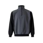 VELILLA - SUDADERA BICOLOR CON MEDIA CREMALLERA GRIS/NEGRO T-XS