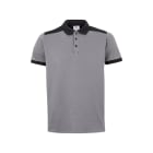 VELILLA - POLO STRETCH BICOLOR MANGA CORTA GRIS/NEGRO T-2XL