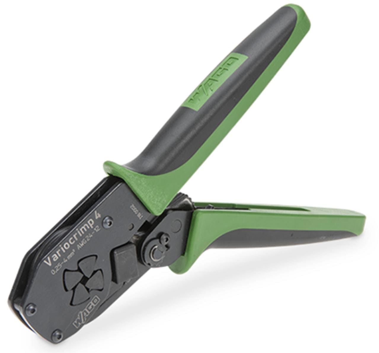 WAGO - Tenazas de crimpado Variocrimp 4;para terminales con o sin cuello de plástico;Rango de crimpado 0,25mm² a 4,0mm²;green/black