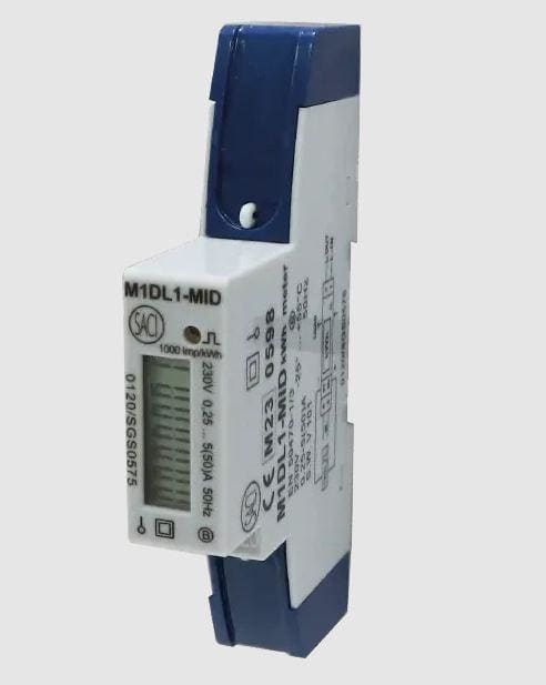 SACI - CONTADOR MONOFASICO DIGITAL PARA CARRIL DIN 40A
