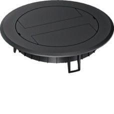 HAGER - TAPA DE PLÁSTICO NEGRO