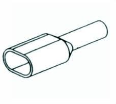 INTERFLEX - Puntera 2 cables aislado 2x6mm² L14 amarillo