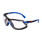 3M MERCADOS ELECTRICOS - 3M Solus 1000 Gafas de seguridad, montura azul/negro, recubrimiento antiempañante/antirrayaduras Scotchgard (K y N), lente incolora