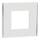 Schneider Electric - Marco 1 Elemento Unica Deco Blanco/Plata