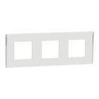 Schneider Electric - Marco 3 Elemento Unica Deco Blanco/Plata