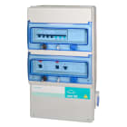 TOSCANO - Cuadro de mando y protección para recarga de vehículo eléctrico, 4 polos 40A 400/230V AC, sobretensión transitoria 15kA y permanente, Schuko