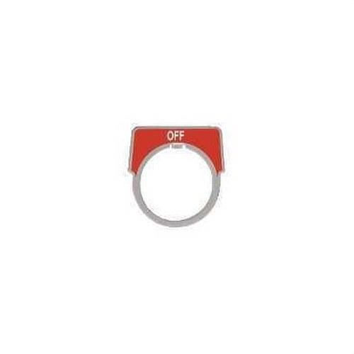Schneider Electric - Etiqueta aluminio 40x43mm OFF fondo rojo
