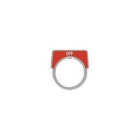 Schneider Electric - Etiqueta aluminio 40x43mm OFF fondo rojo