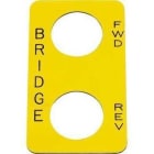 Schneider Electric - Etiqueta aluminio 40x43mm EMERGENCY STOP rojo