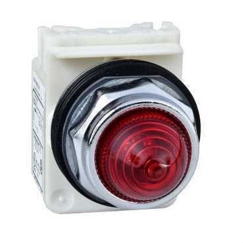 Schneider Electric - Piloto con lámpara BA9s con transformador 120V rojo