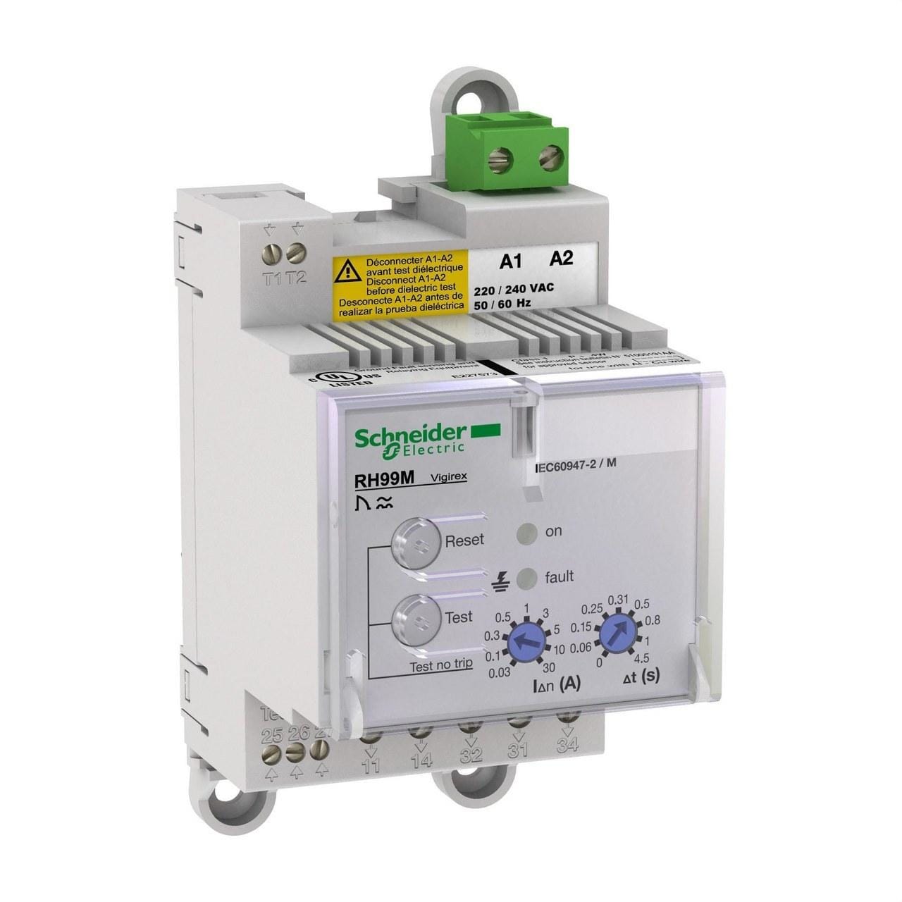 Schneider Electric - Relé diferencial RH99M 220-240V CA 0,03A-30A