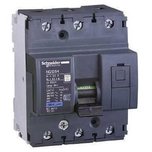 Schneider Electric - Interruptor magnetotérmico NG125H 3P 63A curva-C