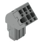 WAGO - Con. hembra de 1 cond., en ángulo;CAGE CLAMP®;4 mm²;gris