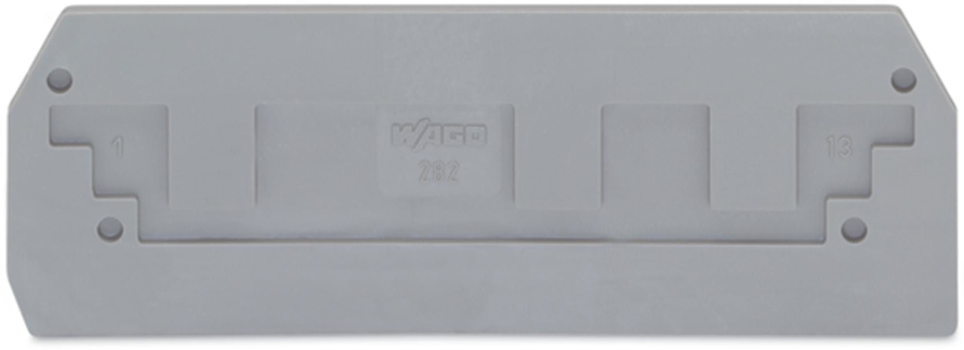 WAGO - Placa final e intermedia;espesor 2,5 mm;gris