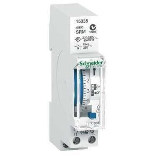 Schneider Electric - Interruptor horario analógico IH 24h con 1 módulo SRM 1C-16A