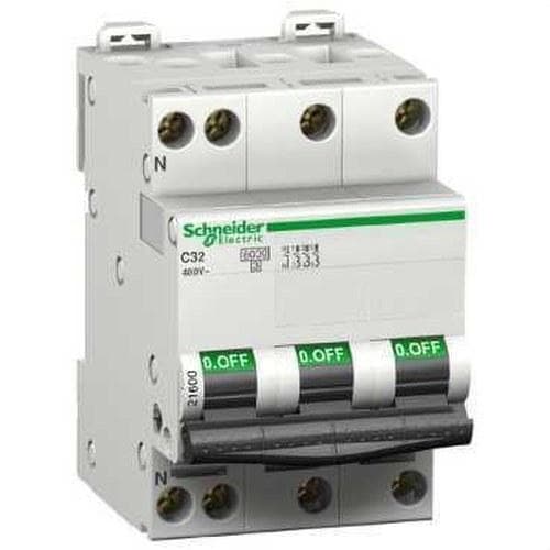 Schneider Electric - Interruptor magnetotérmico iDPN-N 3P+N 20A curva-C