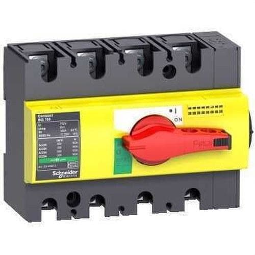 Schneider Electric - Interruptor / seccionador COMPACT 160A 4P empotrable rojo