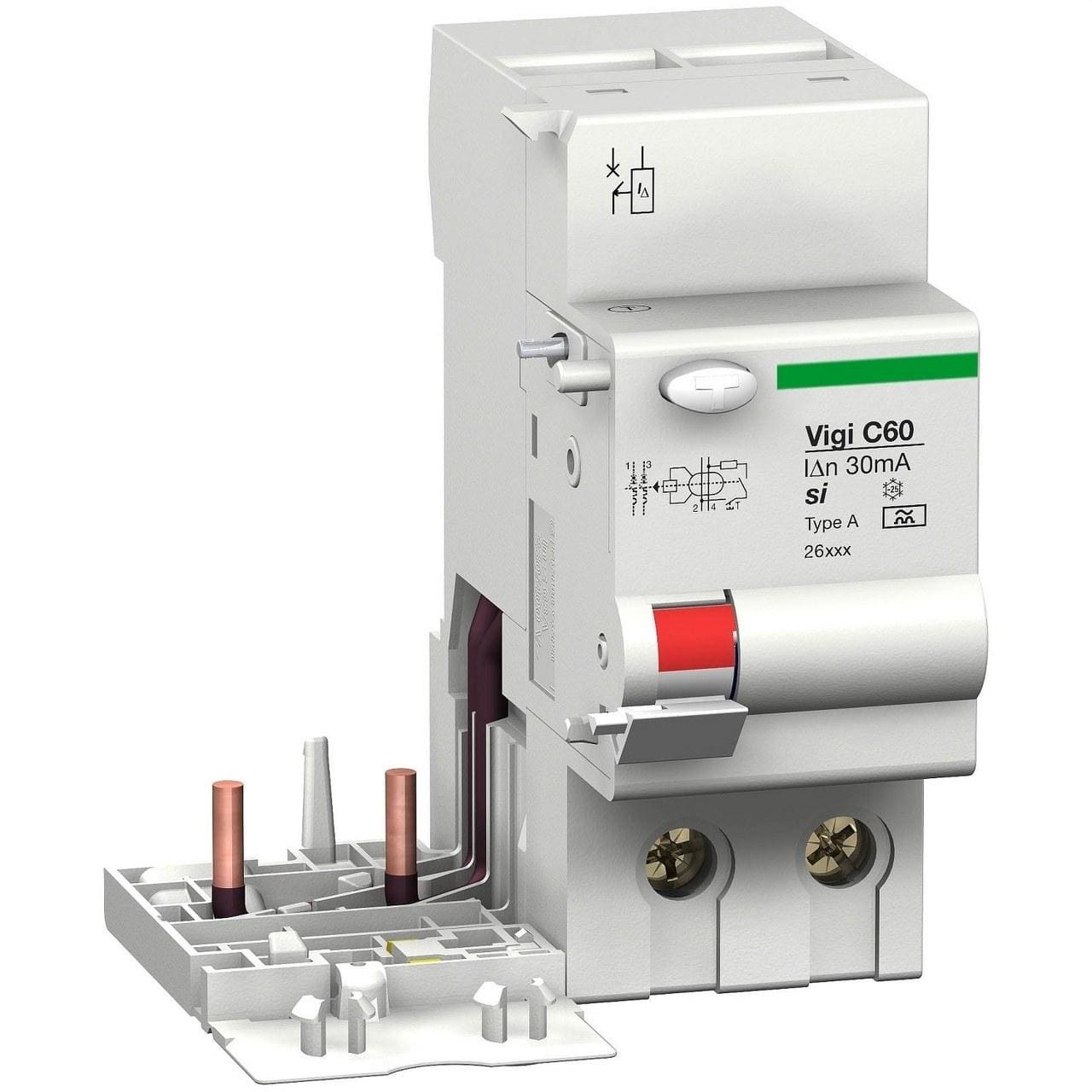 Schneider Electric - Bloque diferencial VIGI C60/40 2P 30mA clase A SI instantáneo