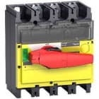 Schneider Electric - Interruptor INTERPACT INV630 3P con tapa amarilla empotrable roja
