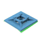 UNEX - Base adhesiva detectable 30x30 mm Unex en U62X color azul