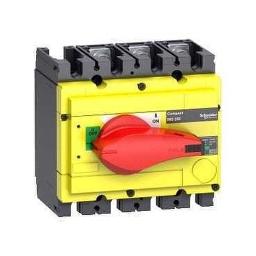 Schneider Electric - Interruptor INTERPACT INS250 3P tapa empotrable roja