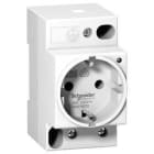 Schneider Electric - Toma corriente 2P+TT lateral 250V estándar alemán + piloto