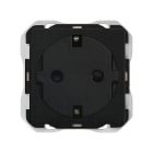 SIMON - Base de enchufe schuko clean modular 16A 250 V~ con sistema de embornamiento a tornillo negro mate Simon 270