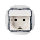 SIMON - Base de enchufe Schuko 16A 250V~ embornornamiento a tornillo IP44 blanco Simon 270